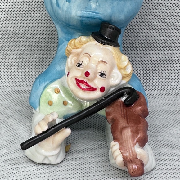 Ardalt Vintage Porcelain Clown Upside down Plays Violin Ceramic Figure 5.8” - Picture 3 of 7